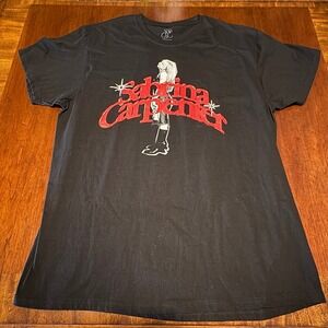 Sabrina Carpenter Graphic T Shirt 2XL Pop Star Music Tour Style Shirt Black